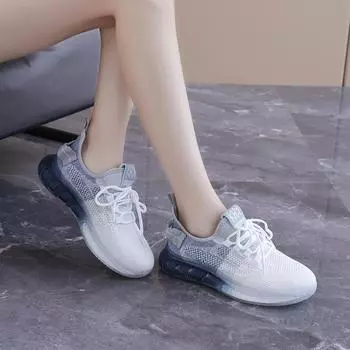 Mesh breathable ice wind running shoes really explode popcorn shock absorption cushioning jogging shoes soft elastic women s shoes casual 35 розовый