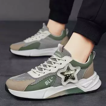 Mesh breathable men s shoes spring and summer casual sports shoes student mesh trendy shoes men s 2024 new Forrest Gump shoes men s 39