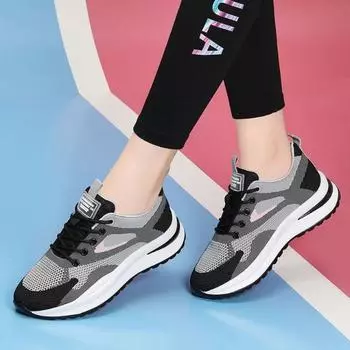 Mesh Breathable Sports Shoes 224 New Lightweight Casual Soft Soled Outdoor Running Shoes Comfortable Daily Vulcanized Shoes 36