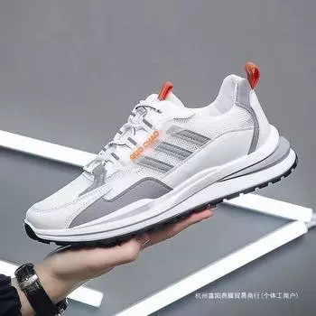 Mesh shoes men s 2025 spring and summer new Korean version breathable lace-up running shoes Guochao students low-top sports shoes men 39