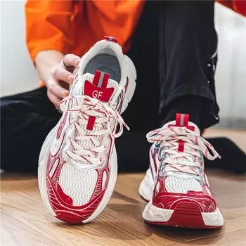 Mesh Sneakers Men Lightweight Breathable Casual Shoes Male Summer Platform Walking Shoes Sneakers Men Basketball Sneakers Male 39 чёрный