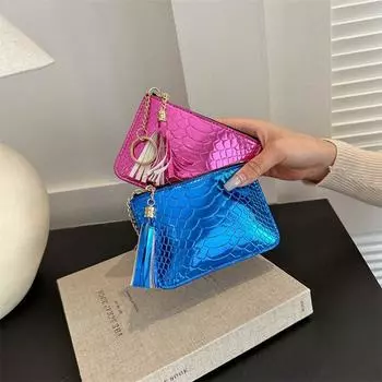 Мешок для монет, мужской короткий кошелек, карманный кошелек, кошельки с крокодиловым принтом, портативный кошелек для монет с принтом, мужской