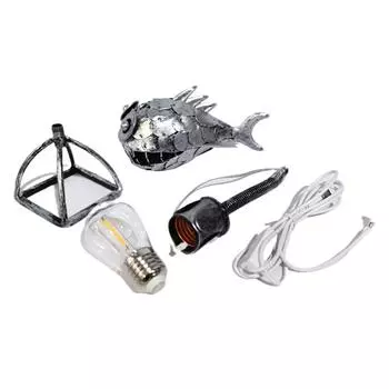 Metal Angler Fish Lamp Wide Application Sturdy And Durable Desk Lamp Angler Fish Night Light