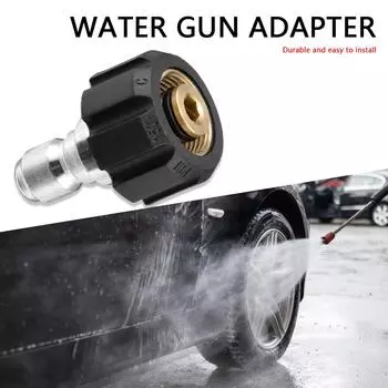 Metal Car Wash Lance Connector 1/4 3/8 QD Male to M22 14mm 15mm Female Connector Adapter for Pressure Washer