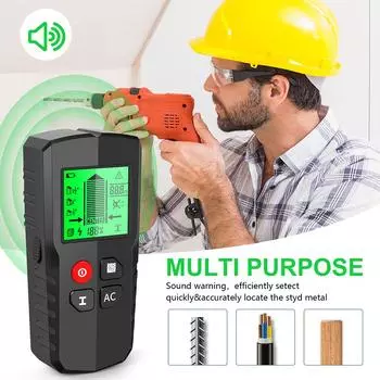 Metal Detector Professional LCD Display 5 in 1 Wall Detector Scanner Handheld for Wood AC Wire Cable HW-QB5 Multifunction чёрный