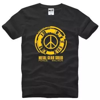 Metal Gear Solid Peace Walker Game Футболки унисекс с коротким рукавом и круглым вырезом Хлопковая футболка унисекс Футболка для фитнеса Homme Camisetas Hombre L