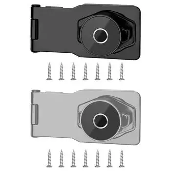 Metal Twist Knob Keyed Locking Hasp Keyed Padlocks Hasp Heavy Duty Shed Lock Simple Installation for Gate & Cupboard серебряный