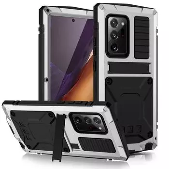 Металлический чехол с кронштейном для Samsung Galaxy S22 S21 Ultra Plus Note 20 5G, чехол для телефона, Защитная пленка для экрана, противоударный чехол, чехлы For Samsung S21Plus