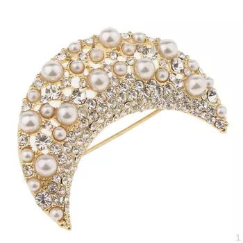 Металлическая брошь с искусственным кристаллом Rhinest Crystal, булавка