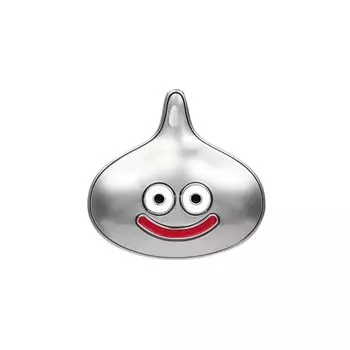 Металлическая слизь в виде значков Dragon Quest серебряный