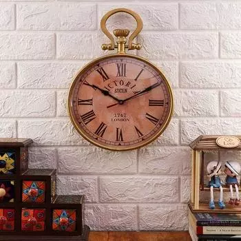 Металлические настенные часы Boston Vintage Style Pattern Римский циферблат Настенные часы Домашний декор Boston Victoria 36,83 см