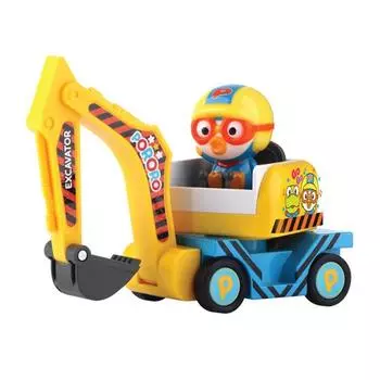 Металлический экскаватор Pororo, корейские игрушки