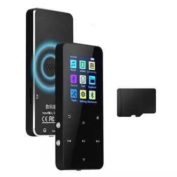Металлический Bluetooth MP3-плеер для студентов, MP4 Lossless музыкальный плеер с сенсорным экраном, функцией записи и расширяемой памятью only mp3 player