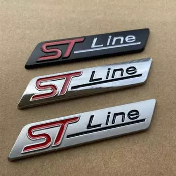Металлический хромированный матовый черный STline ST линия эмблема автомобиля значок авто наклейка 3D наклейка эмблема A