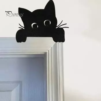 Металлический кошачий глаз, украшение на дверь, милый кошачий глаз, декоративный знак на углу, винтажный устойчивый к ржавчине дверной глазурь, украшение для украшения дома B