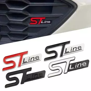 Металлический логотип ST Line, передняя решетка автомобиля, эмблема багажника для Ford Kuga MK3 MK2 MK4 S Max Focus Fiesta ST Line, наклейки, аксессуары