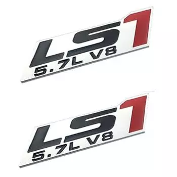 Металлический значок LS1 5.7L V8, 2 шт., стандартный значок на крышке багажника серебряный