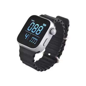 Метроном часы Body Sensing Smart Vibration Watch Носимые метроном съемный силиконовый ремешок чёрный