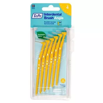 Межзубные щетки TePe Angle, набор из 6 x 5 штук, желтые (0.7mm)
