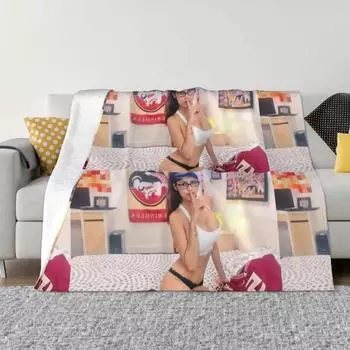 Mia Khalifa классическое фото Плед Роскошное одеяло St Одеяло Shaggy Одеяло Кемпинговое одеяло Плед 30x40in