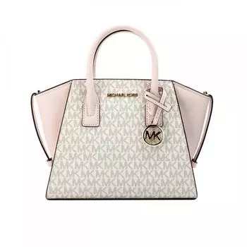 Michael Kors Avril, маленькая пудра, румяна, кожаная сумка из ПВХ с верхом на молнии, женская сумка через плечо, мульти