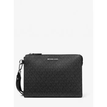 Michael Kors Cooper Pouch Large Mk Signature 37u2lcou6b1 Black F
