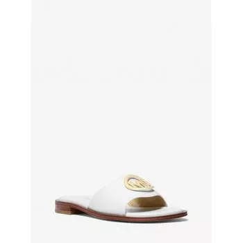 Michael Kors Hannah Slide Sandals 49s5hnfs1l1999 Optic White 5.5