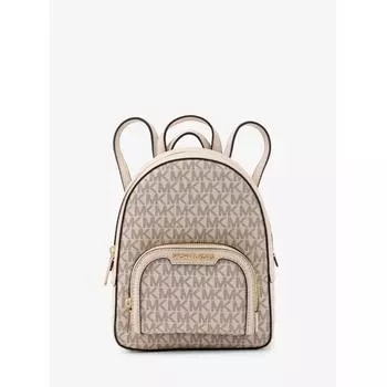 Michael Kors Jaycee Convertible Zip Pocket Backpack Extra Small Mk Signature 35t2g8tb1b2605 Light Cream Multi F
