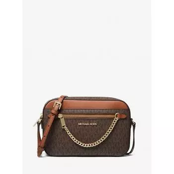 Michael Kors Jet Set Item Zip Chain Crossbody Large 35s1gttc9b200 Brown F