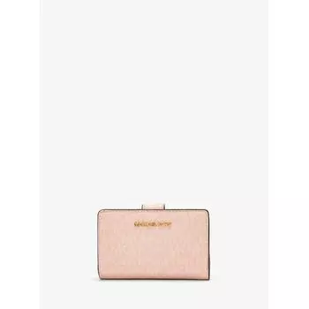 Michael Kors Jet Set Travel Bilfold Zip Coin Wallet Mk Signature 35s3gtvf6o9011 Light Powder Blush F