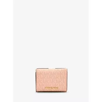 Michael Kors Jet Set Travel Compact Wallet Medium Mk Signature 35s3gtve2v9011 Light Powder Blush F