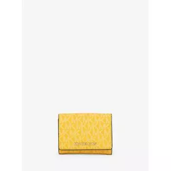 Michael Kors Jet Set Travel Compact Wallet Medium Mk Signature 35s3gtve2v3260 Daisy Yellow F