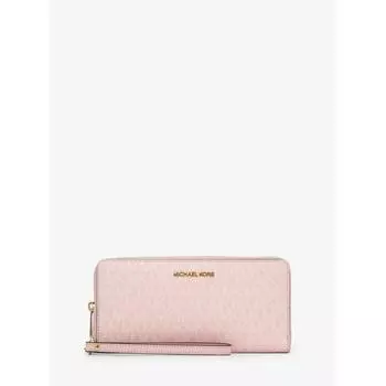 Michael Kors Jet Set Travel Continental Wallet Large Mk Signature 35r4gtvt3v9011 Light Powder Blush F