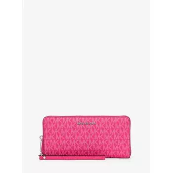 Michael Kors Jet Set Travel Continental Wallet Large Mk Signature 35s4stve7b7067 Dragon Fruit F