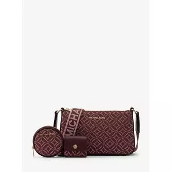 Michael Kors Jet Set Travel Crossbody With Tech Attach Small 35f4gtvc1j2342 Oxblood Multi F