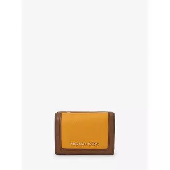 MICHAEL KORS JET SET TRAVEL КОШЕЛЕК НА МОЛНИИ С ТРОЙНЫМ СЛОЖЕНИЕМ, ОЧЕНЬ МАЛЕНЬКИЙ 35F4GTVD0T6767 GOLDEN ROD MULTI F