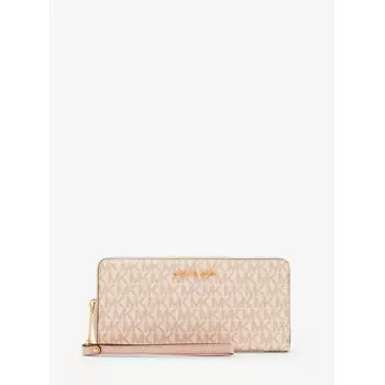 MICHAEL KORS JET SET TRAVEL TRAVEL CONTINENTAL LARGE MK SIGNATURE 35F2GTVE7V8183 ОПТИЧЕСКИЙ БЕЛЫЙ РОЗОВОЕ ЗОЛОТО F
