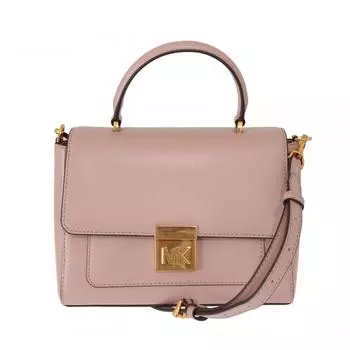 Michael Kors MINDY Кожаная женская сумка на плечо розовая
