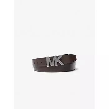 Michael Kors Reversible Logo Leather Belt Mk Signature 36s1lbly1b1228 Brown Black F