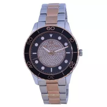 Michael Kors Runway Двухцветные кварцевые женские часы из нержавеющей стали MK6960