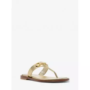 Michael Kors Сандалии Carson Crack Metallic Leather 49s5crfa1m705 Pale Gold 5.5