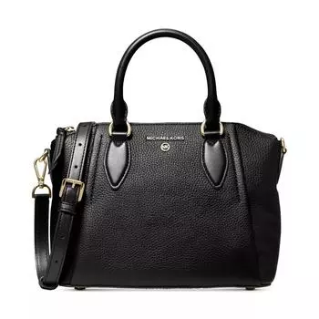 Michael Kors Sienna Satchel Кожаная сумка Peled черный