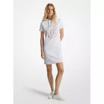 Michael Kors Stud Circle Mk Hoodie Dress Js482b8a28100 White S