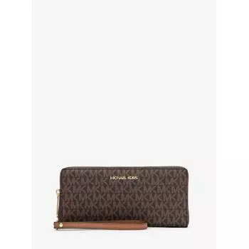 Michael Kors Travel Continental Wallet Large Mk Signature 35f8gtvt3b200 Brown F