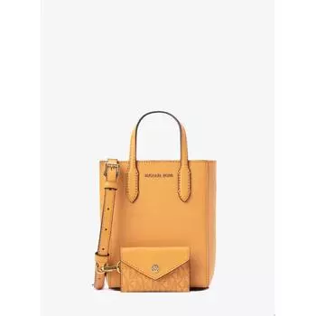 Michael Kors Vincent Saffiano кожаная сумка через плечо с футляром для карт, очень маленькая 35f4g2vc0t7676 Golden Rod F