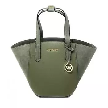 Michael Kors Женская кожаная замшевая большая сумка s ortia армейский зеленый золотой