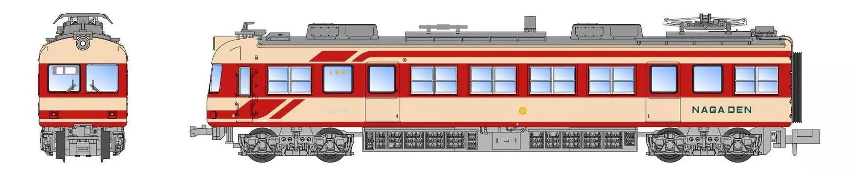 Micro Ace N Gauge Nagano Electric Railway 2000 Series C Set A3361 Железнодорожная модель поезда Формирование/Лето 3-вагонный