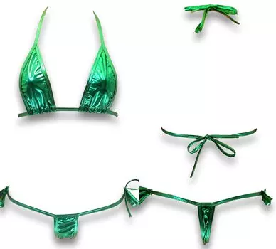 Micro Extra String Sexy Extreme Triangle Moss Green F [Cat Select] Bikini, T-Back, T-Front, Small, Panties, Lingerie, Underwear, Cosplay, Swimsuit,