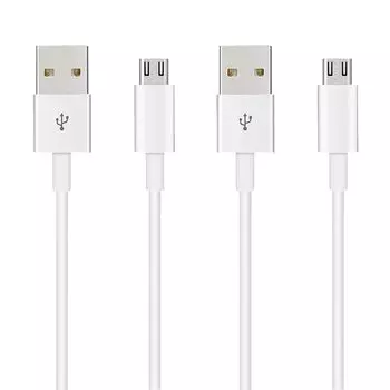micro usb Cable (set of 2, 5m) Suptopwxm Micro USB Cable [white] [data transfer not supported] QC3.0 quick charging cable Compatible with ps4