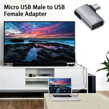 Micro USB Male Female to USB OTG адаптер Connector Plug And Play No Delay Right
